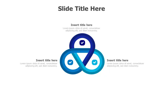 Three Element Interconnected Circle Infographic | PPT Design