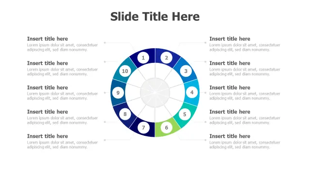 10-Step Process Wheel Infographic | Round | PPT Design