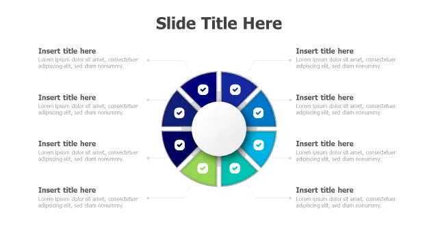 8-Section Checklist Wheel Infographic | Round | PPT Design