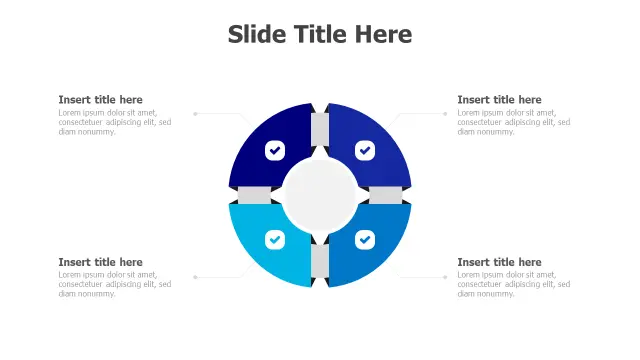 4-Point Circular Process Infographic | Round | PPT Design