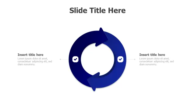 Two Step Circular Arrow Process Loop | Arrows | PPT Design