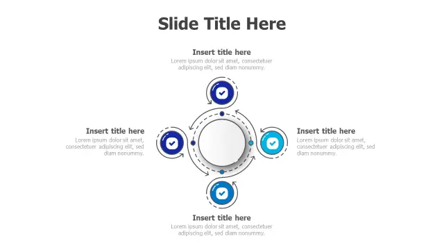4-Step Circular Process Validation Diagram | PPT Design