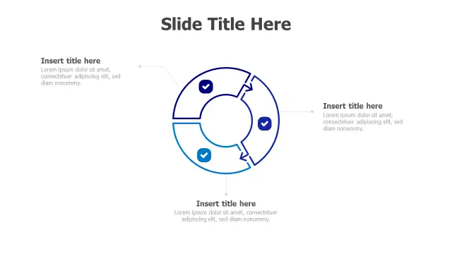 3-Stage Circular Process Flow Diagram | Arrows | PPT Design