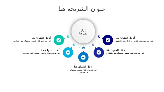 مخطط قائمة تحقق بمركز مركزي بخمس نقاط