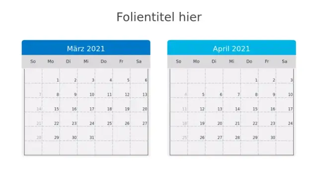 Dual-Monat-Seiten-Kalender-Layout | Kalender | PPT Design