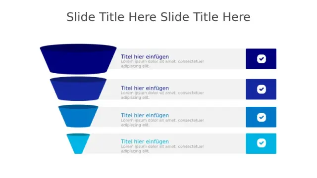 4-Stufen Verkaufs-Trichter Blauer Farbverlauf —… | PPT Design