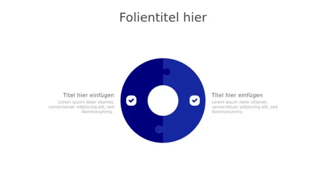 Zwei-Abschnitt-Häkchen-Kreis-Infografik | Rund | PPT Design