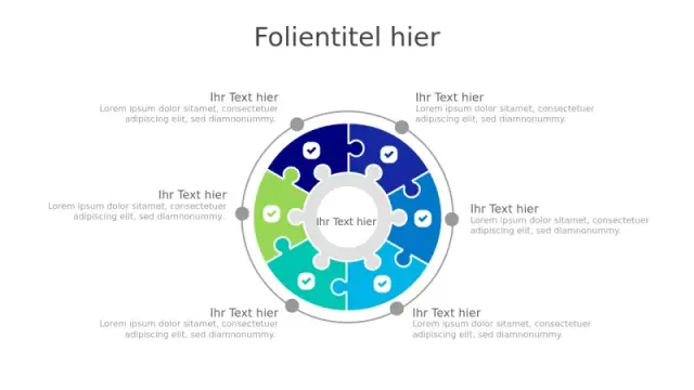 Sechs-Abschnitt-Puzzle-Rad-Infografik | Rund | PPT Design