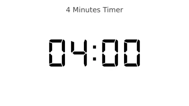 Digitaler 4-Minuten-Countdown-Timer | Timer | PPT Design