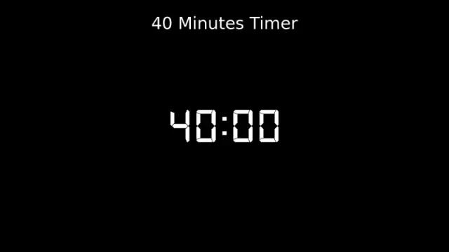 Digitaler Countdown 40 Minuten Timer | Timer | PPT Design
