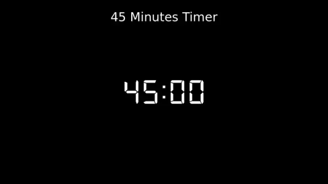 45 Minuten Digitaler LCD Countdown-Timer | PPT Design