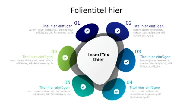 Sechs Abschnitt Blütenblatt Infografik | Rund | PPT Design