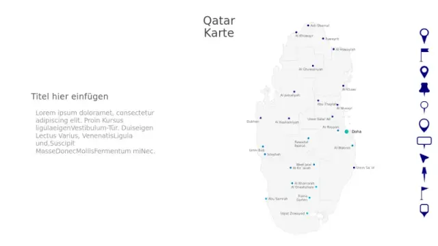 Katar Städte Standort-Pin-Karte | Karten | PPT Design
