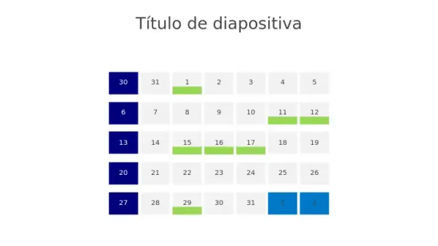 Plantilla de Diseño de Calendario Mensual en Cuadrícula