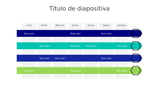Calendario Horizontal de Planificador Semanal con Flechas