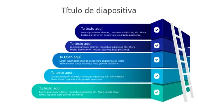 Infografía de Banner Apilado 3D de Cinco Pasos