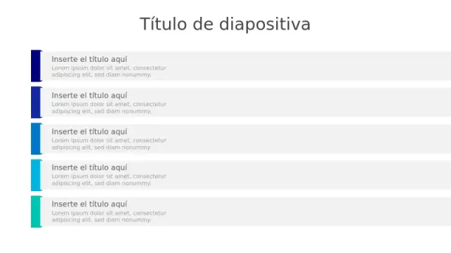 Lista Vertical de Cinco Puntos