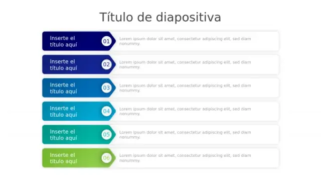 Diseño de Agenda de Proceso en Flecha de 6 Pasos