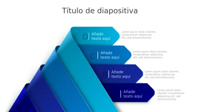 Plantilla de Infografía de Pirámide de Degradado de 4 Niveles
