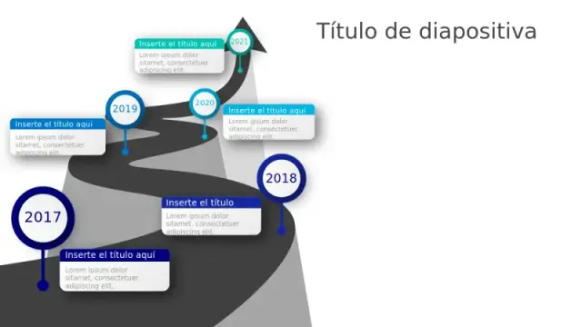 Hoja de Ruta de Línea de Tiempo de Camino Sinuoso de 5 Años