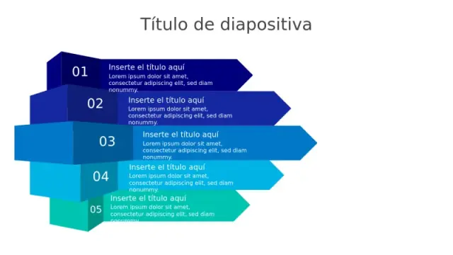 Proceso de Flechas Chevron en 3D de 5 Pasos