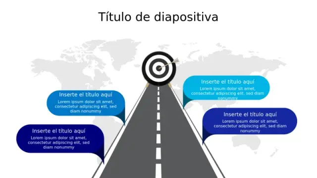 Infografía de Hoja de Ruta de Montaña con 4 Puntos
