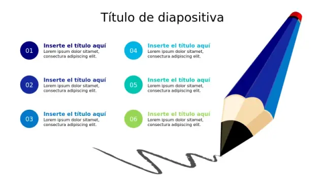 Infografía Educativa de Lápiz 3D en Seis Puntos