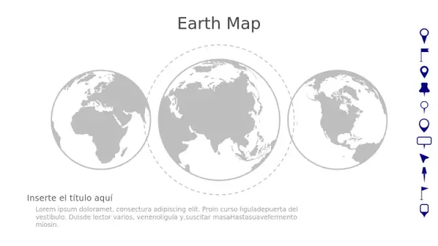 Infografía del Mapa del Mundo con Triple Globo | PPT Design