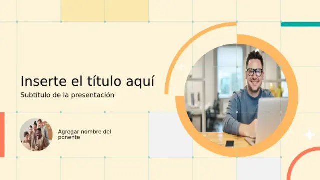 Tema de Portada de Reunión Empresarial con Diseño de Cuadrícula