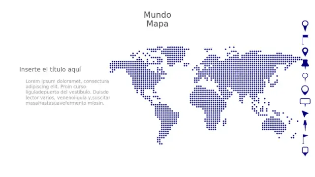 Plantilla de Mapa Mundial con Pines de Ubicaciâ€¦ | PPT Design