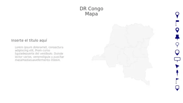 Mapa Administrativo de la RDC con Marcadores d… | PPT Design