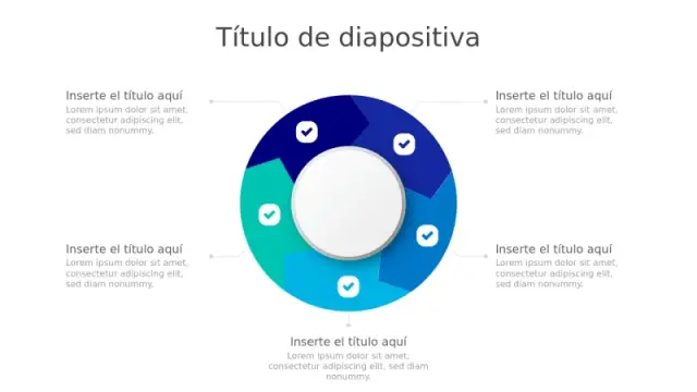Infografía Circular de Proceso con 5 Secciones y Marcas de Verificación