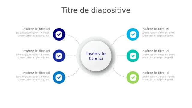 Infographie de Hub et Rayons à Six Points | PPT Design