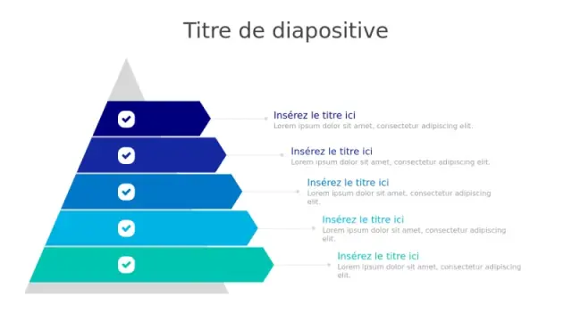 Flèches de processus de pyramide à 5 niveaux