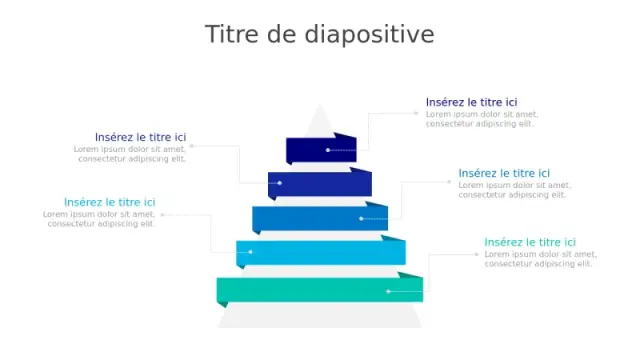 Pyramide à Bandes Empilées à Cinq Niveaux | PPT Design