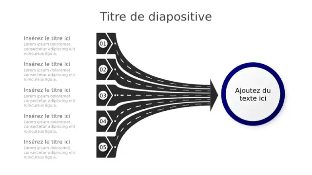 Infographie de feuille de route en 5 étapes avâ€¦ | PPT Design