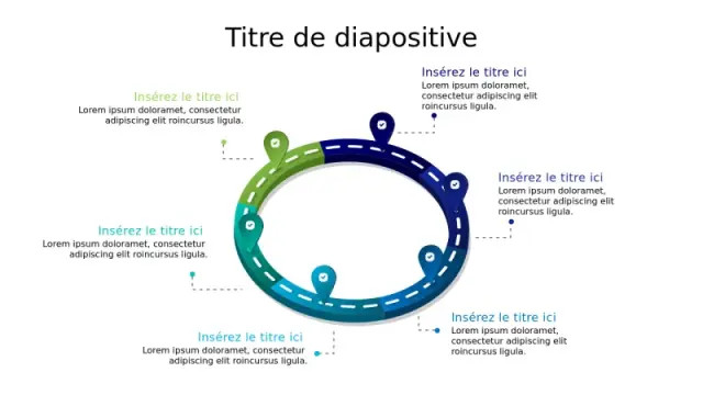 Diagramme circulaire du chemin de parcours en â€¦ | PPT Design