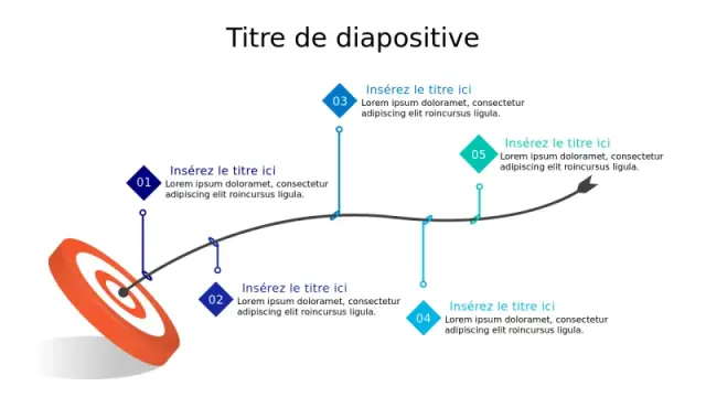 Infographie chemin de réussite en 5 étapes | PPT Design