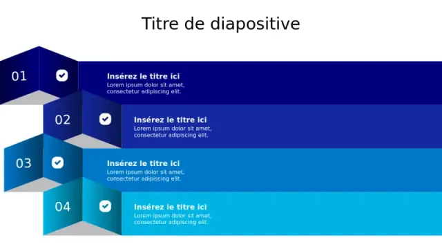 Agenda de Processus en 4 Étapes avec Banderole | PPT Design