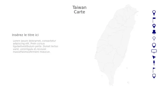 Carte des régions politiques de Taïwan avec épâ€¦ | PPT Design