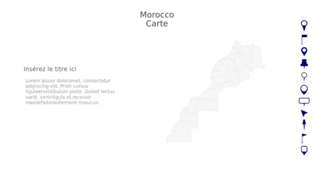 Modèle de carte régionale du Maroc avec épinglâ€¦ | PPT Design