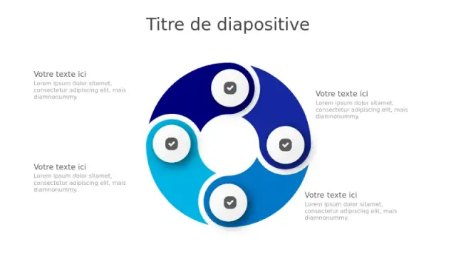 Infographie de processus circulaire à 4 points | PPT Design