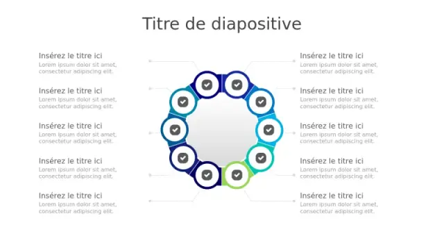 Infographie de Processus Circulaire à 10 Points | PPT Design