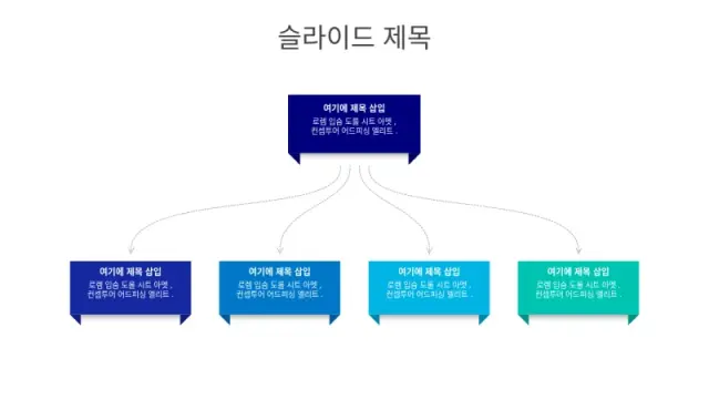 4가지 분기 계층 구조 분해 다이어그램