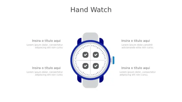 Layout de Recursos de Smartwatch - 4 Pontos | PPT Design