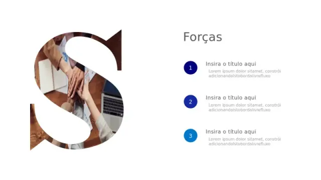 Infográfico de Foto com Letra S para Forças da … | PPT Design