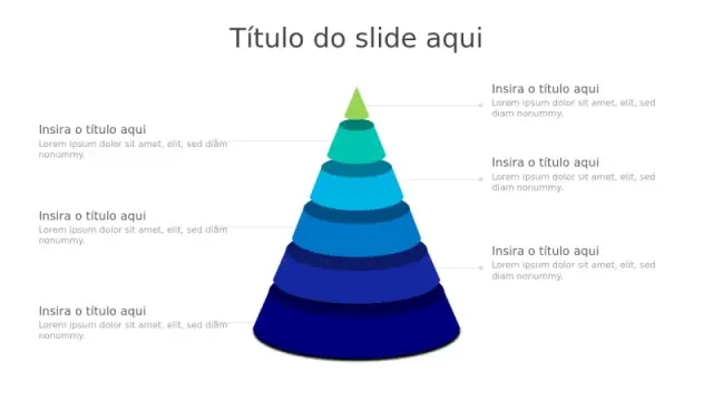 Infográfico de Pirâmide Hierárquica em 6 Níveis | PPT Design