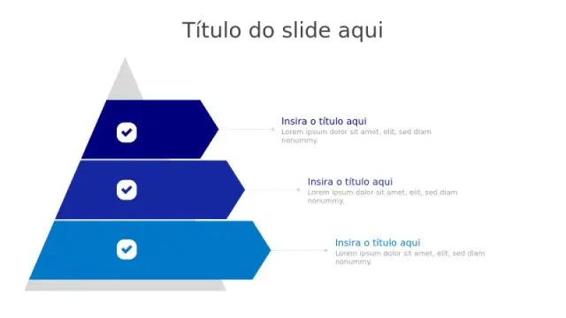 Infográfico de Pirâmide de Processo em 3 Etapas com Setas