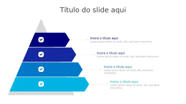 Layout de Setas de Pirâmide de Processo em 4 Etapas