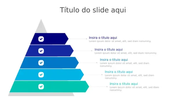 Setas de Processo de Pirâmide em Cinco Níveis